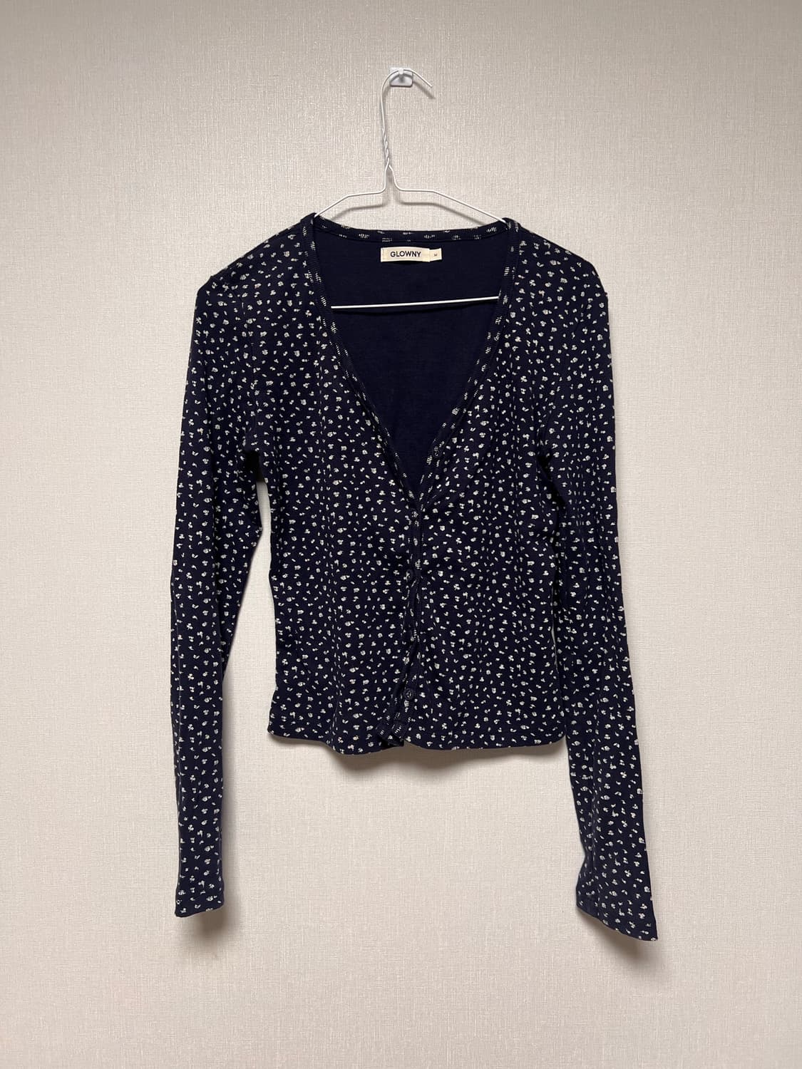 Glowny flower cardi navy👢 상품이미지2