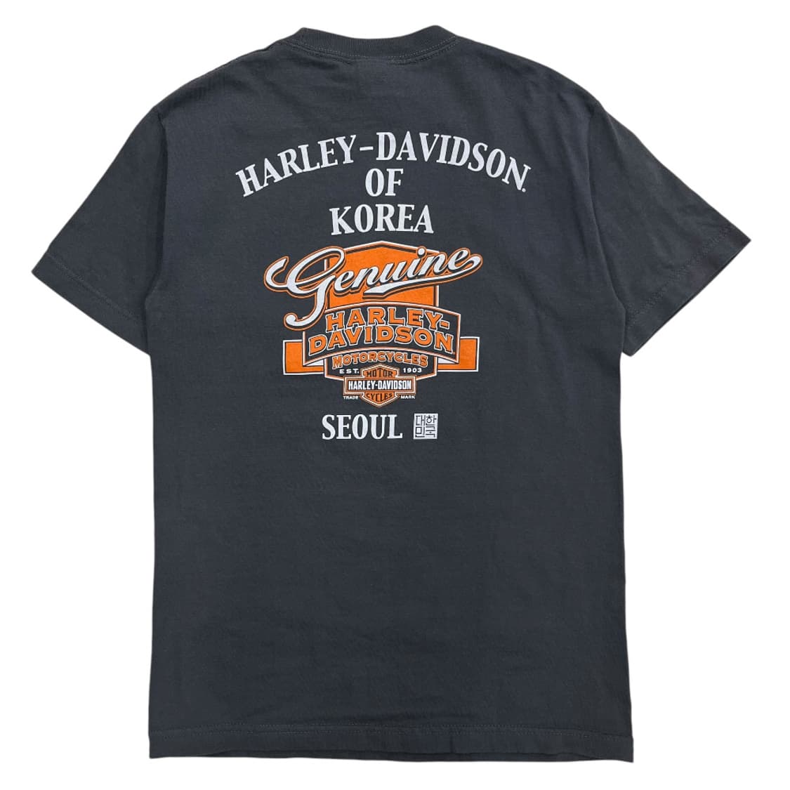 할리 데이비슨 프린팅 차콜 반팔 상품이미지4
