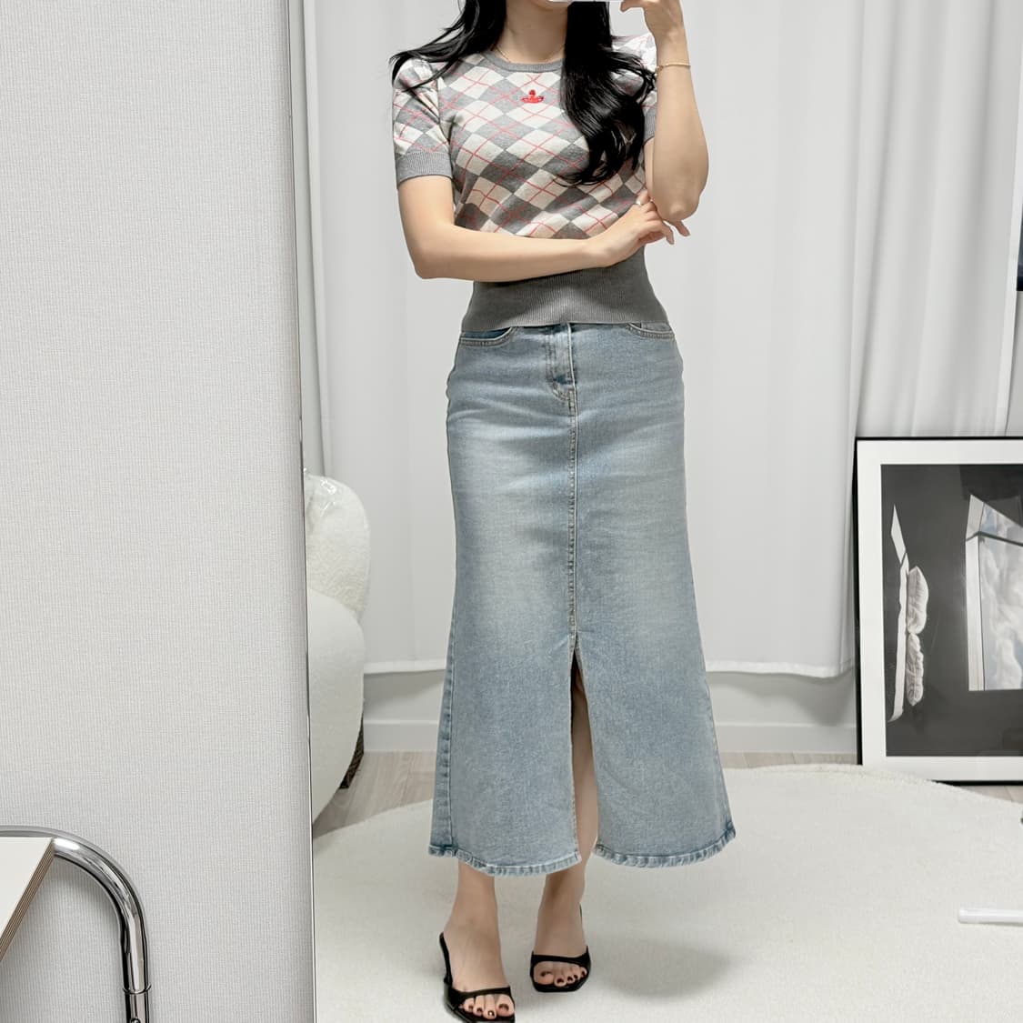 비비안웨스트우드 아가일 반팔 니트 상품이미지6