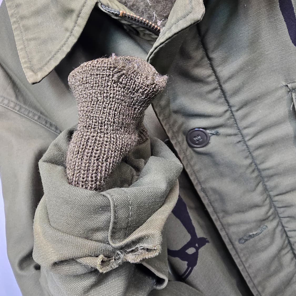 빈티지 70~80년대 미군 A2 덱자켓 스텐실 커스텀 상품이미지7