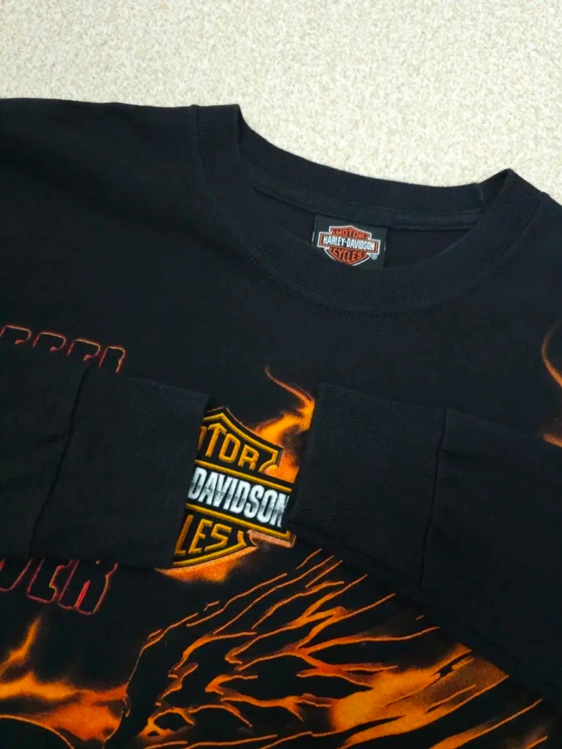 (M)할리데이비슨 여성 긴팔 빈티지 티셔츠 상품이미지5