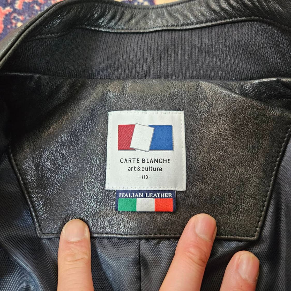 까르뜨블랑슈 20fw 램스킨 버튼 집업 자켓 110size 상품이미지6