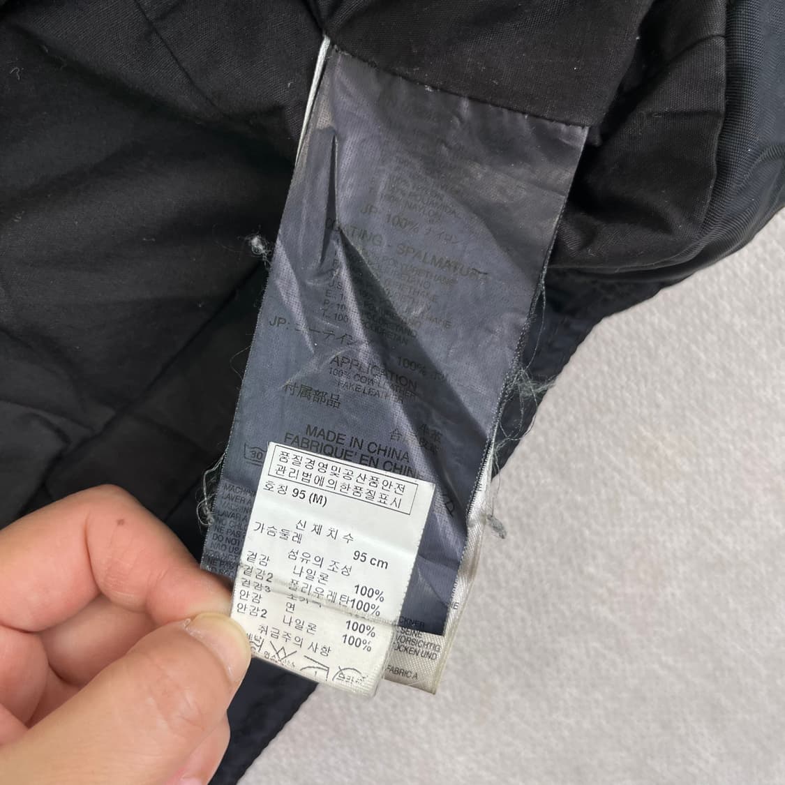 100 디젤 나일론 레더 라이더 자켓 상품이미지5
