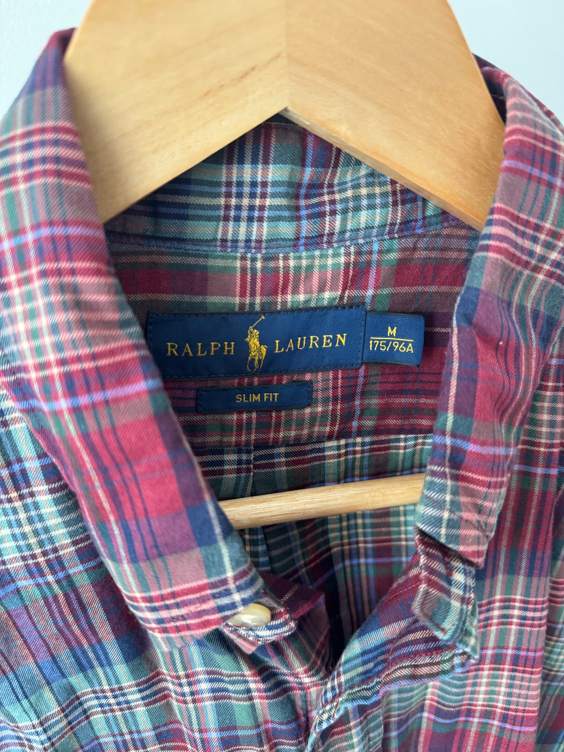 랄프로렌 체크 남방 M 슬림핏 상품이미지3