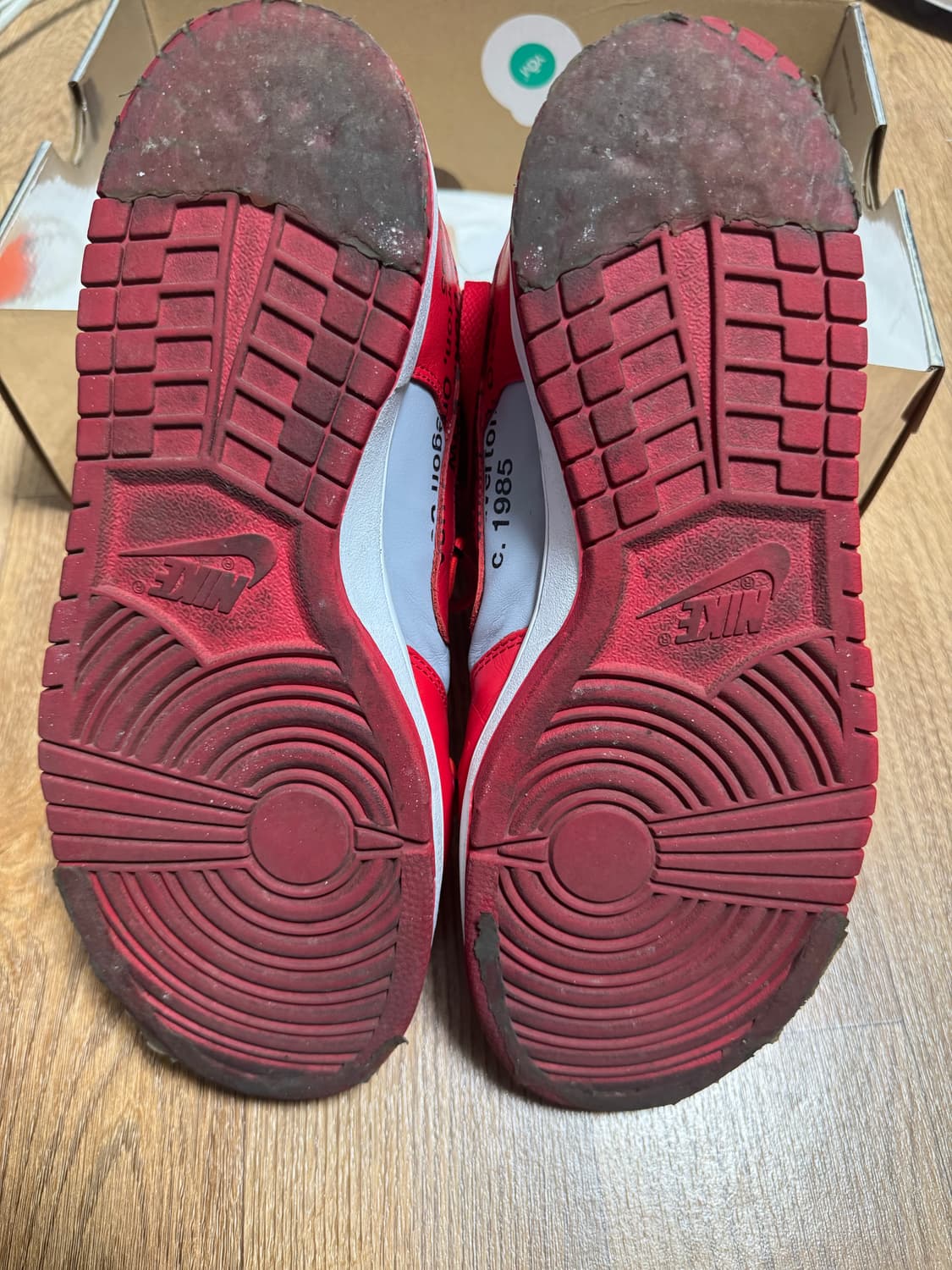 [290]나이키x오프화이트 덩크로우 유니버시티레드 상품이미지7