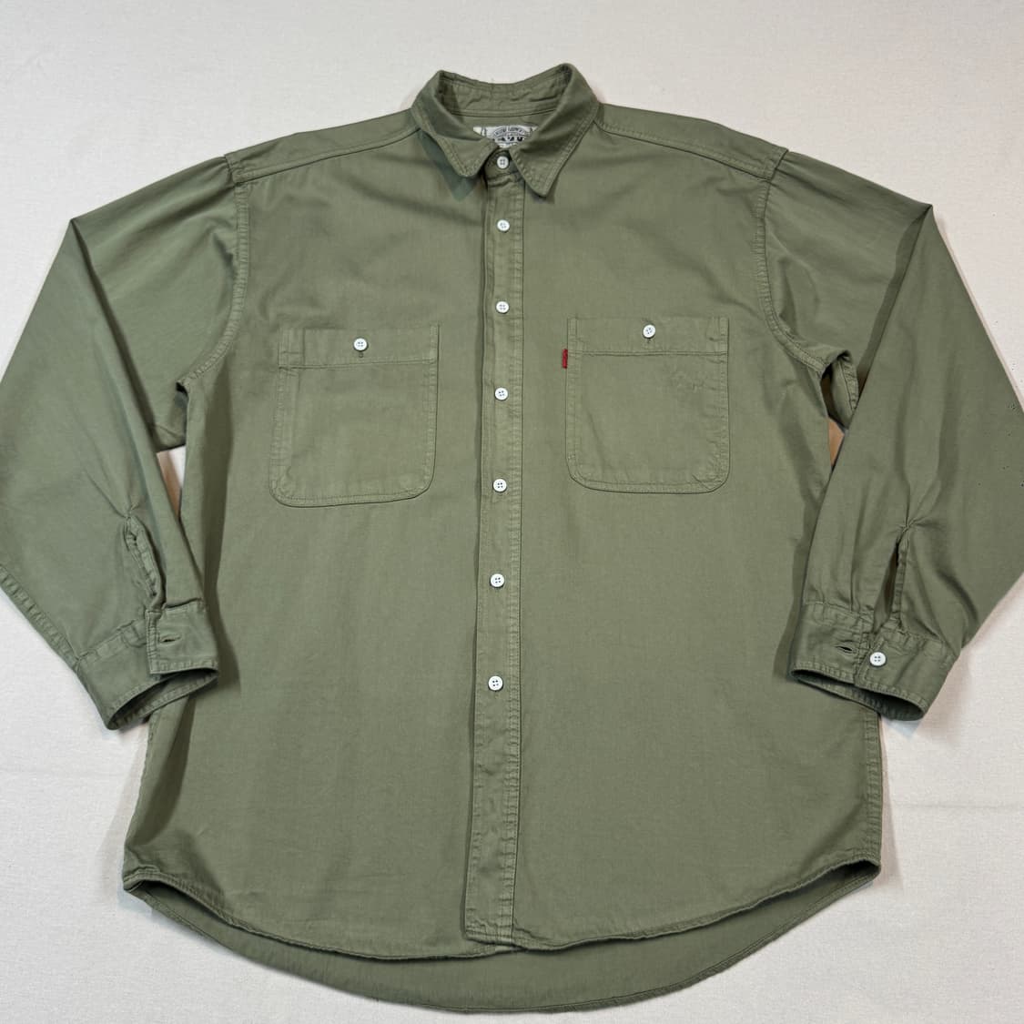 XL) 리바이스 올리브 카키 투포켓 코튼 셔츠 상품이미지2