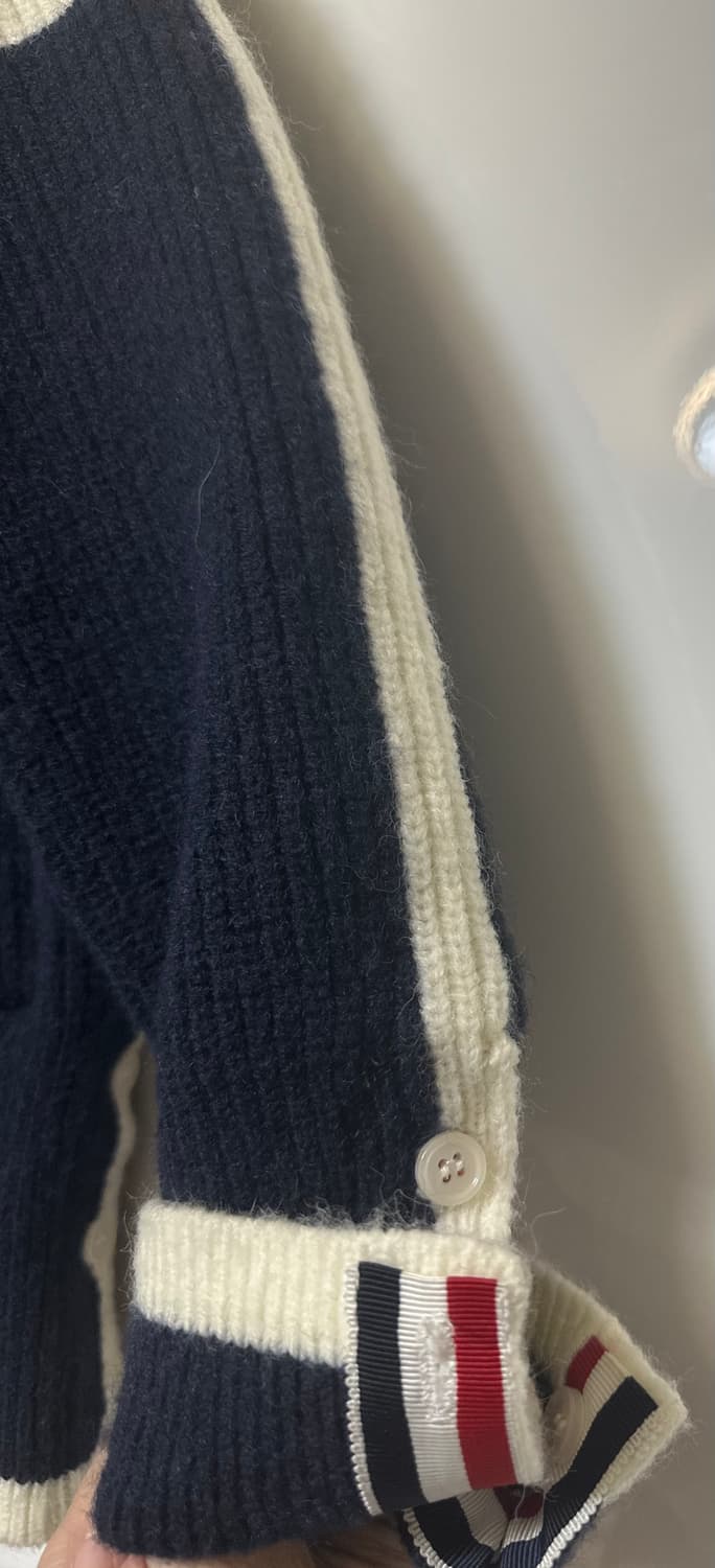 Thom Browne 네이비 후드 울가디건정품 상품이미지5