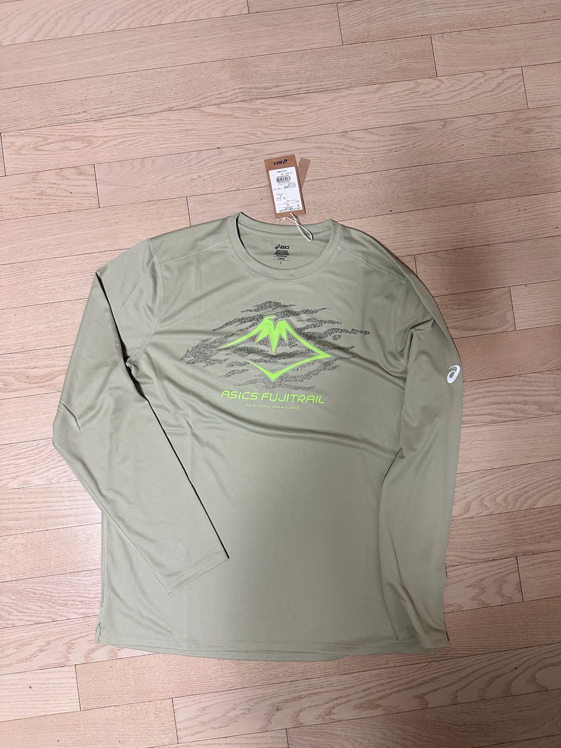 아식스 후지트레일 롱슬리브. 카키. 러닝 기능성 긴팔 상품이미지4