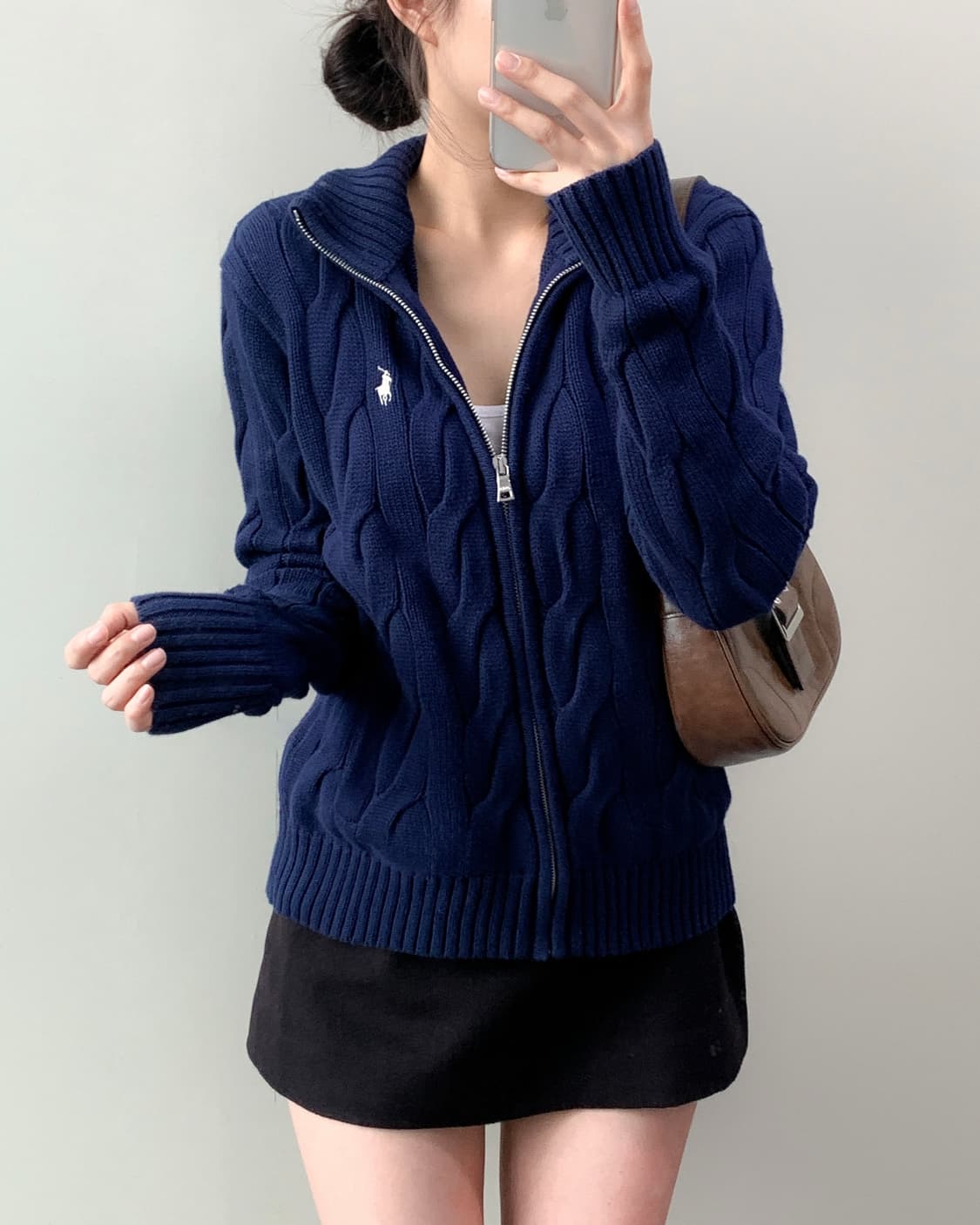 폴로 니트 집업 상품이미지1