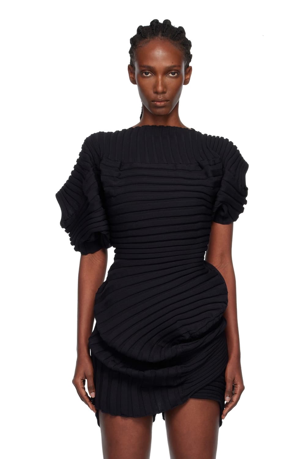 ISSEY MIYAKE 블랙 니트 애즈 잇 이즈 탑 상품이미지1