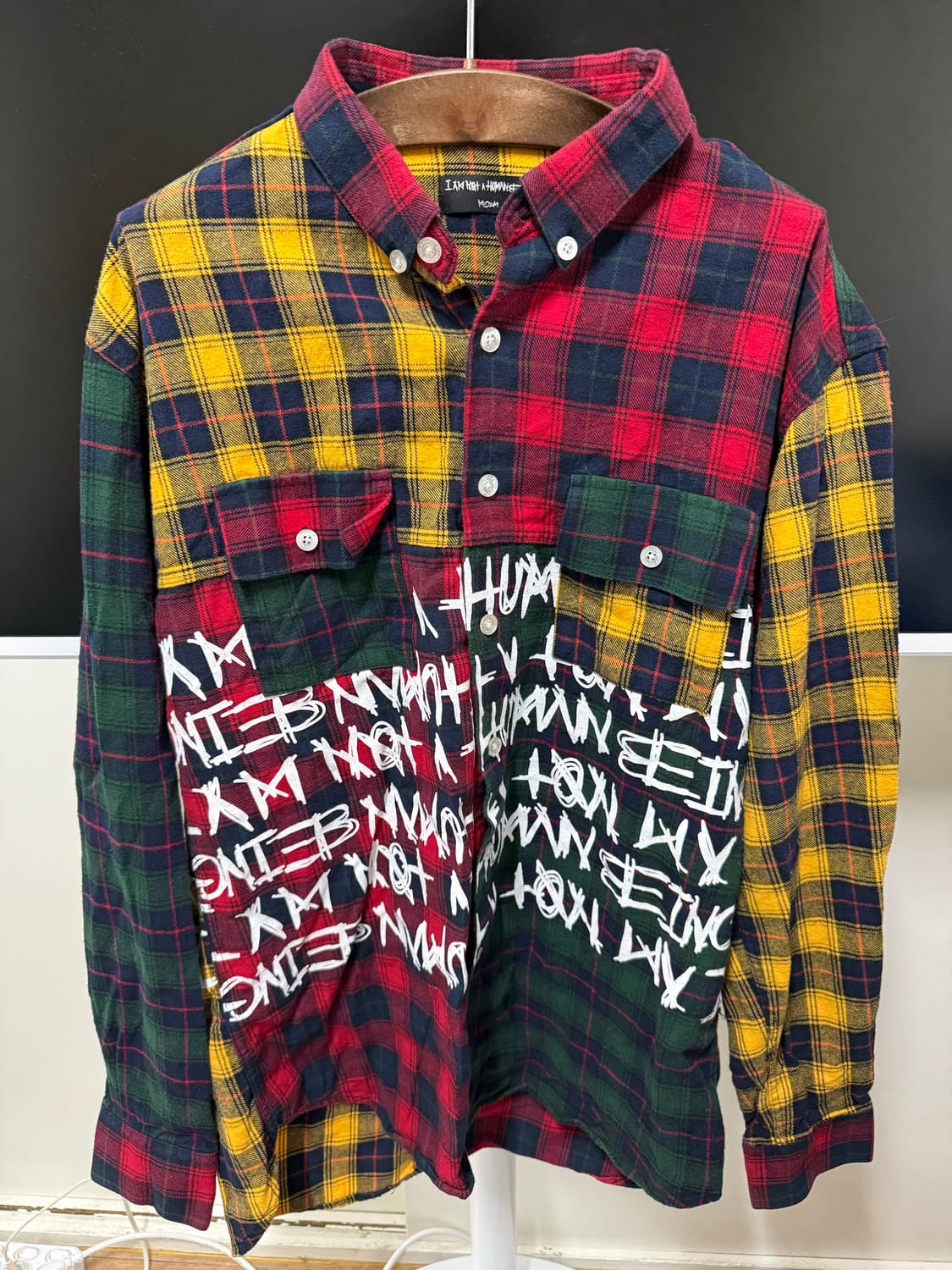아임낫휴먼비잉 체크셔츠 M사이즈 상품이미지1