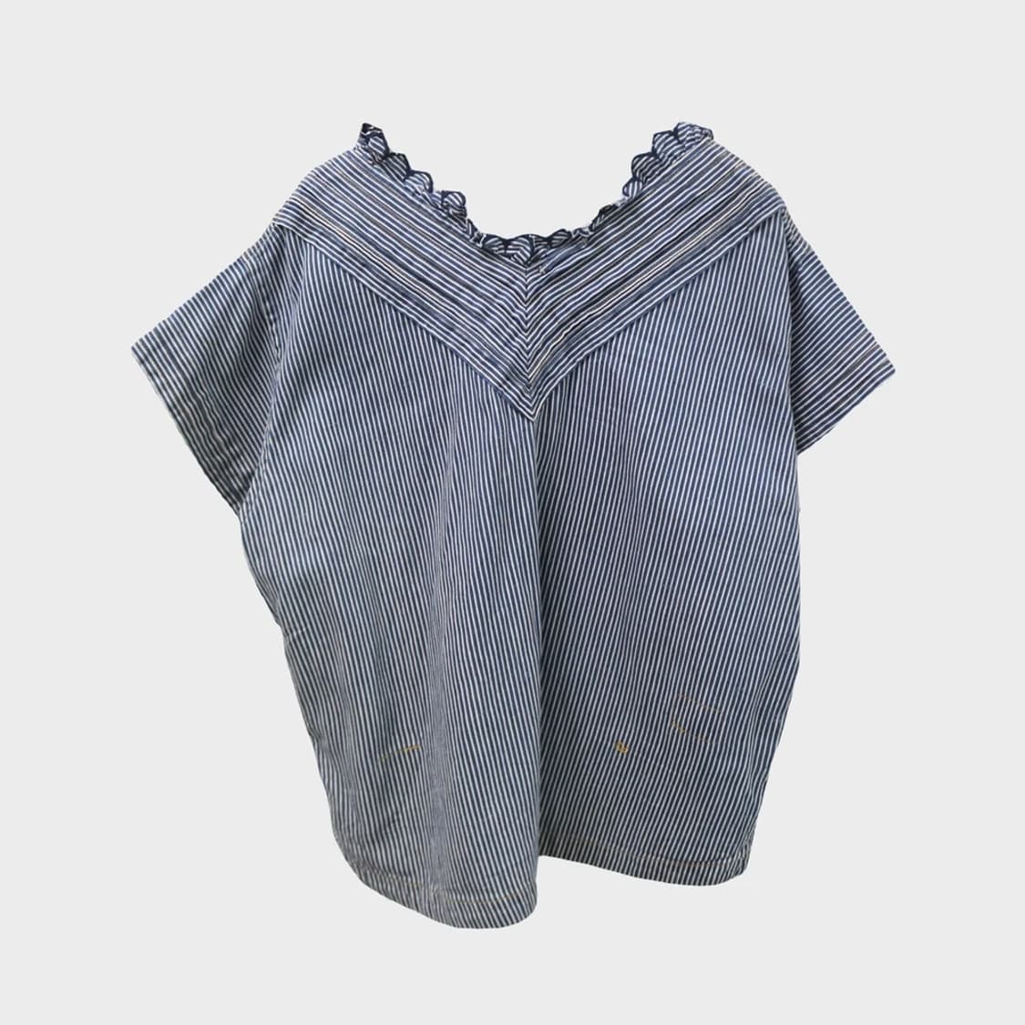 45RPM 데님 러플 블라우스 66218 상품이미지2