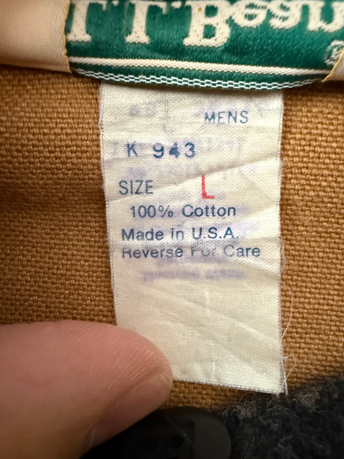 90s USA🇺🇸 엘엘빈 헌팅자켓 L 상품이미지4