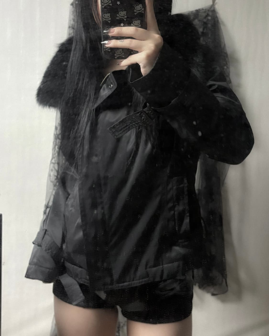 펑크 퍼 포인트 자켓  상품이미지1