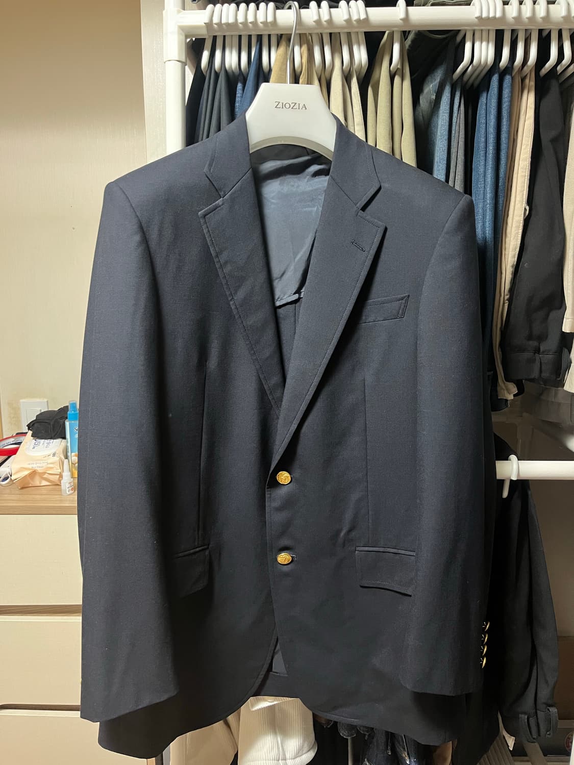 브룩스 브라더스 남성 네이비 블레이저 38 REG 상품이미지1