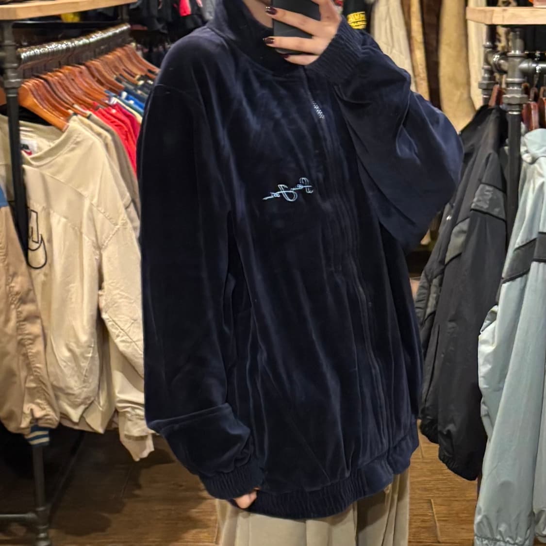 [HI] VTG 벨벳져지 네이비 상품이미지4