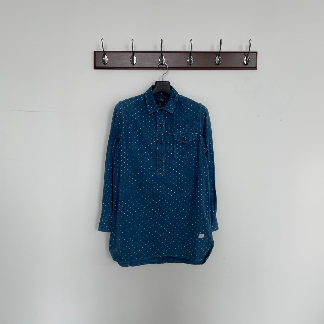 랄프로렌 도트 데님 롱 셔츠 페어리 모리 상품이미지2