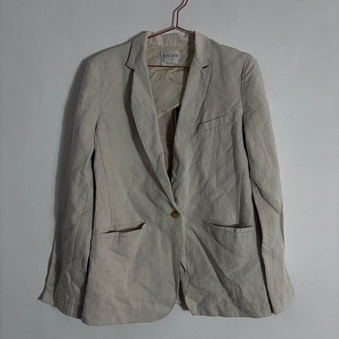 포르테포르테 린넨 베이지 자켓(Free) 상품이미지1