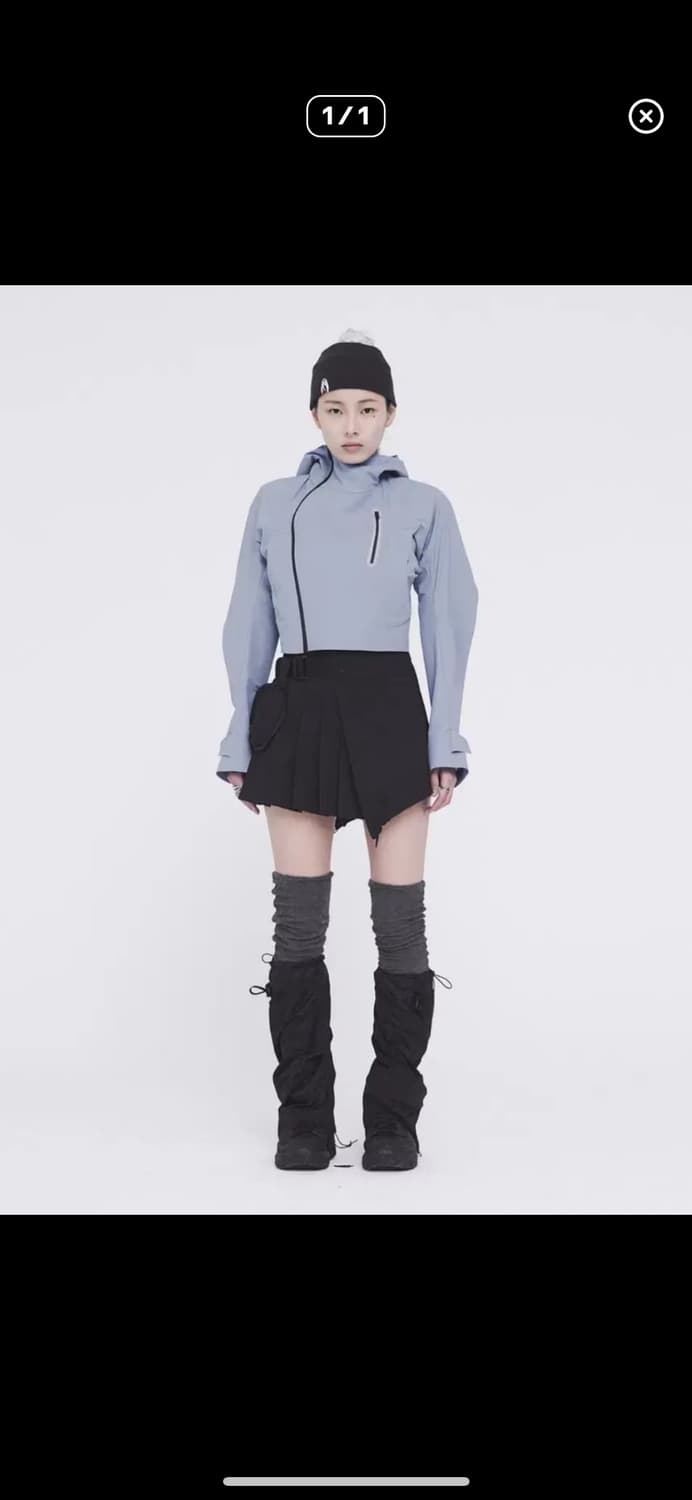 혜인서 크롭 쉘 자켓 블루 0사이즈 상품이미지1