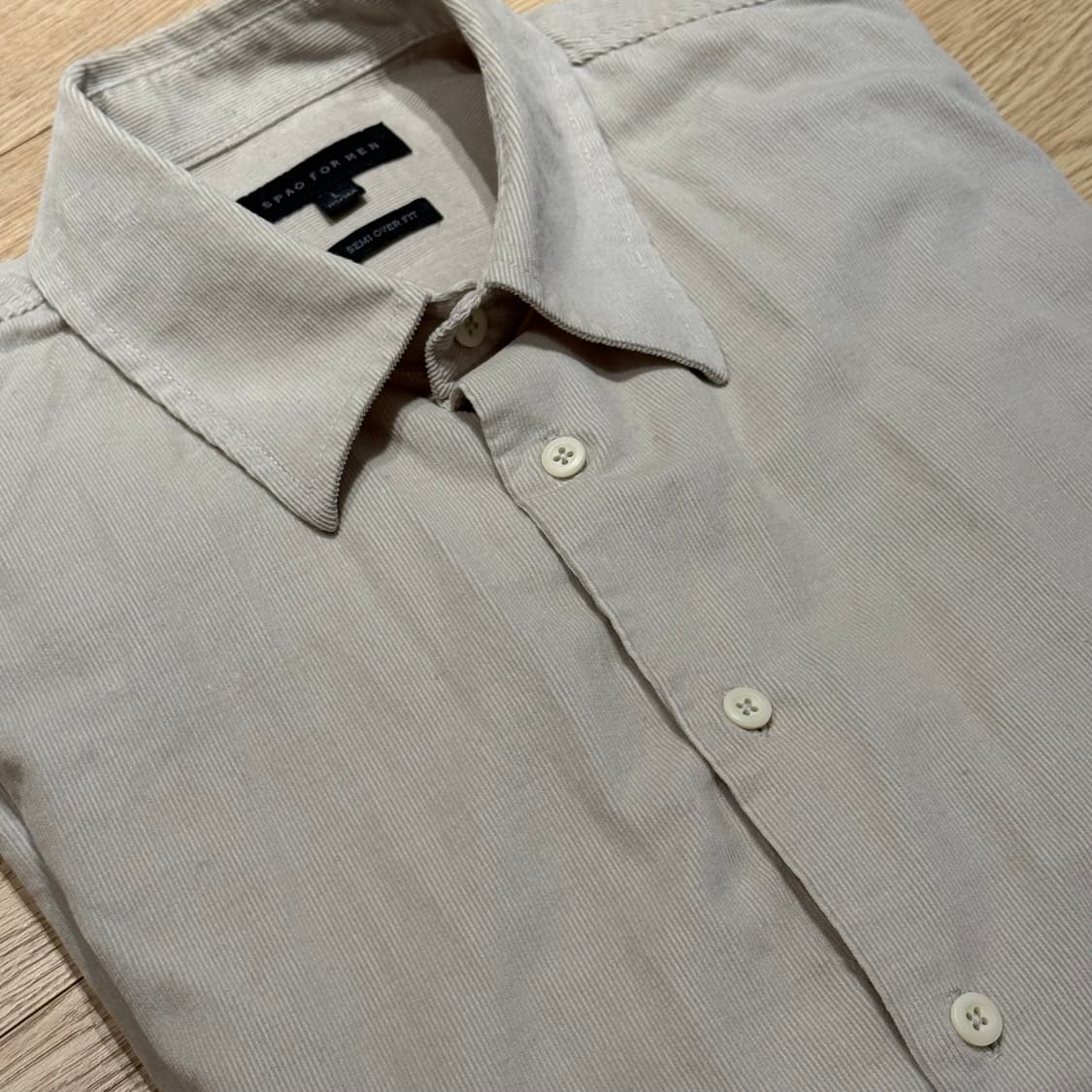 SPAO FOR MEN 코듀로이 셔츠 베이지 L 상품이미지2
