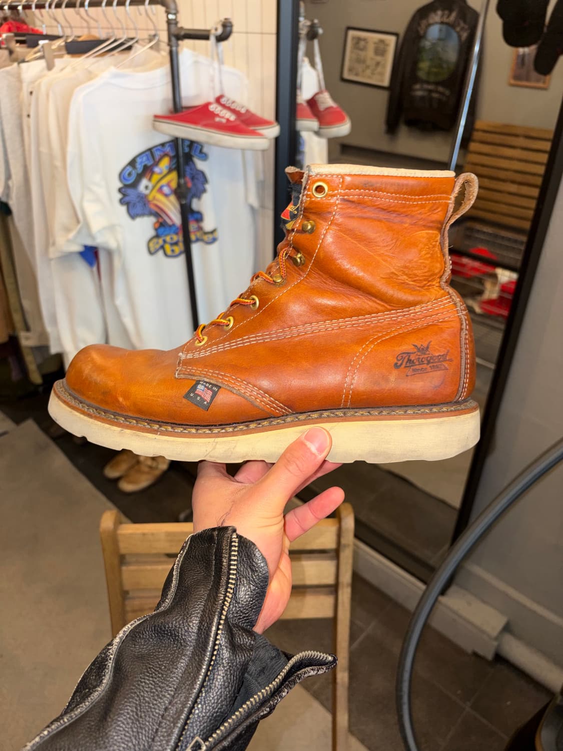 Thorogood USA plain moc toe leather boot 상품이미지7