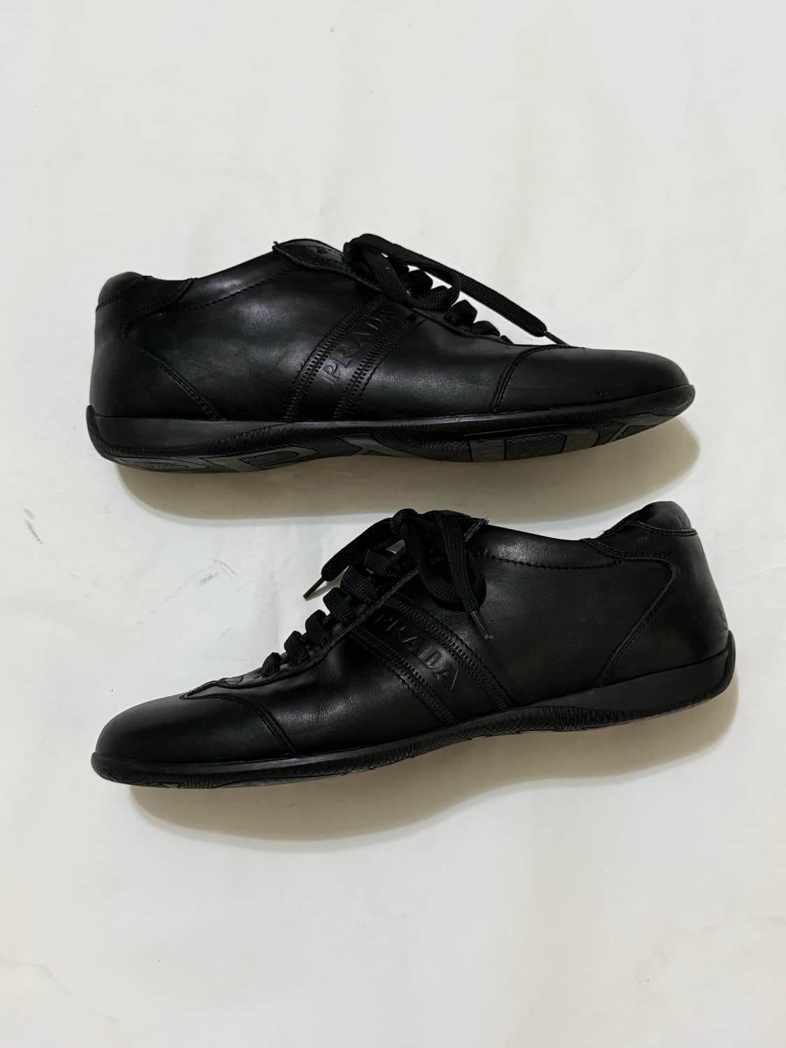 PRADA 프라다 로우프로파일 레더 스니커즈 37.5 상품이미지3