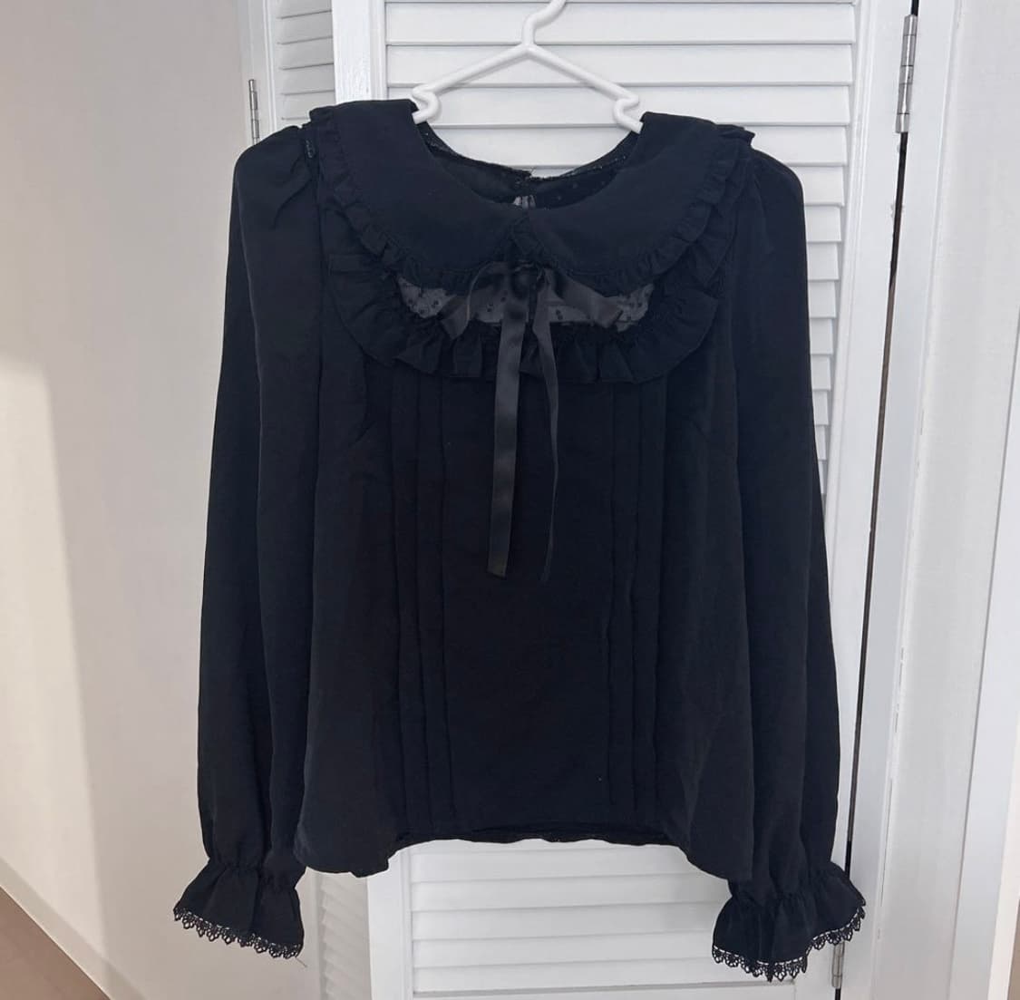 Mars 마즈 시스루 도트 블라우스 갸루 탑 고스로리 양지뢰 상품이미지7