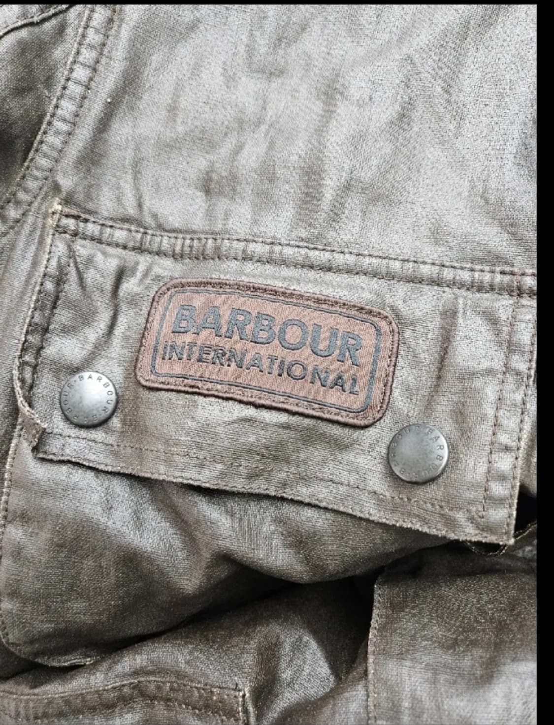 바버 Duralinen코팅 브라운 인터네셔널 린넨 자켓(L) 상품이미지3