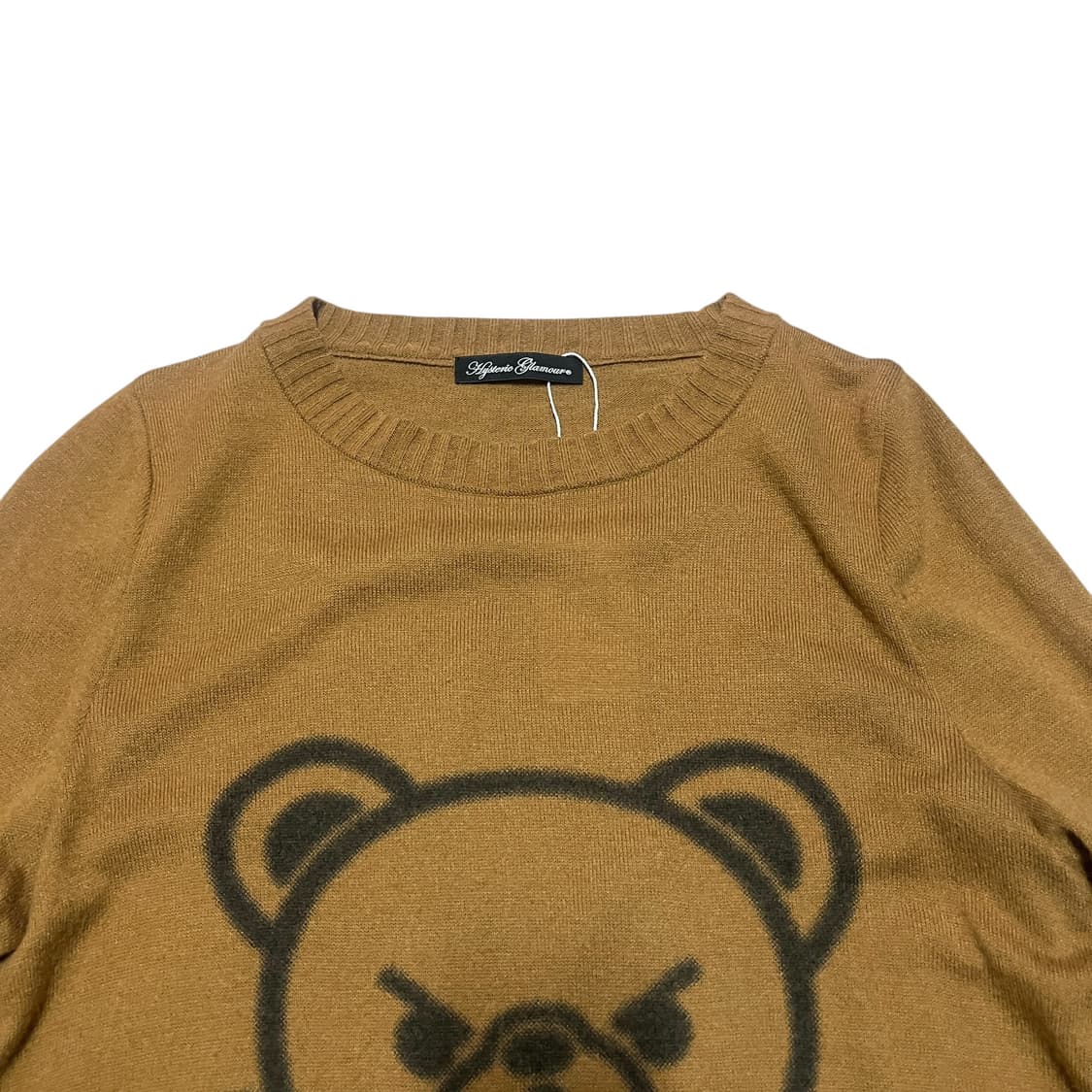 히스테릭 글래머 브라운 퍽 베어 크루넥 니트 상품이미지3