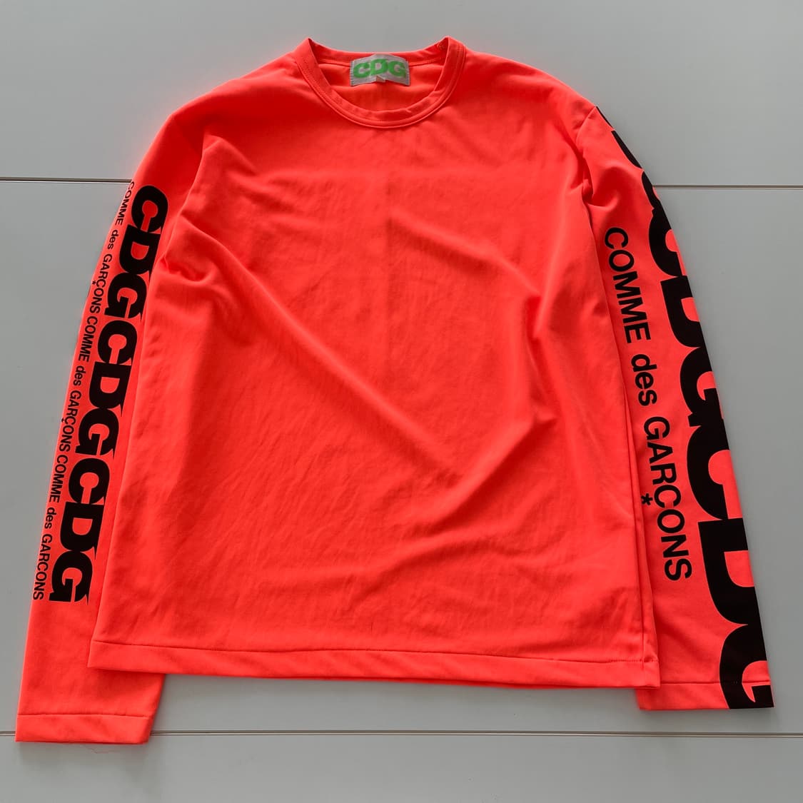 꼼데가르송 네온 오렌지 롱 슬리브 상품이미지2