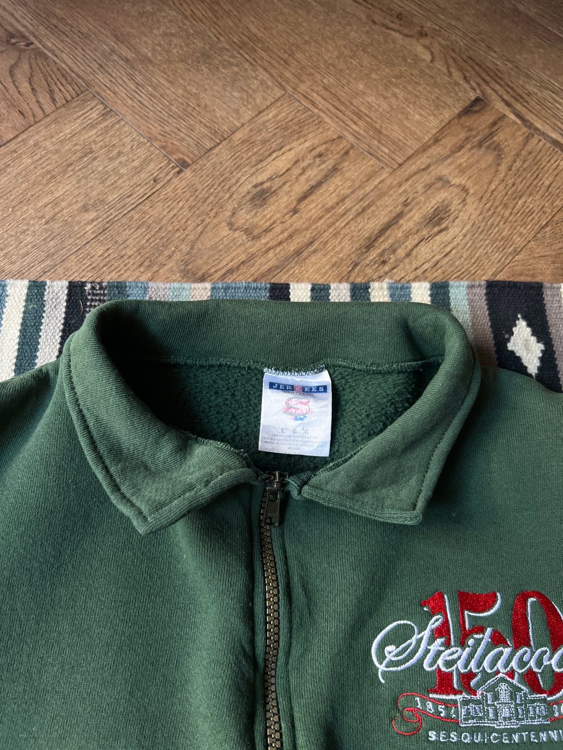 [L]JERZEES USA 빈티지그린 하프집업 스웻셔츠 상품이미지2