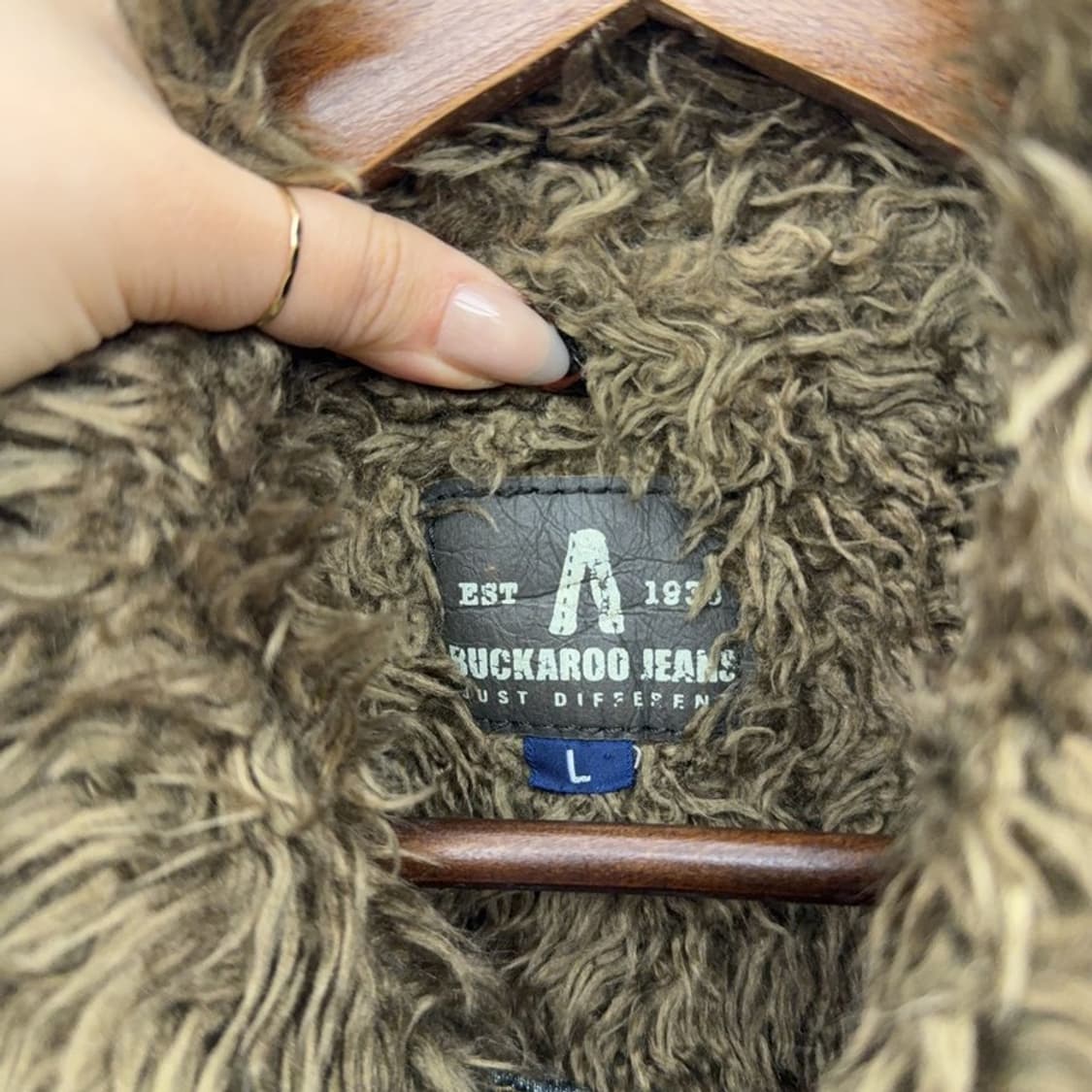 버커루 핀터감성 빈티지 데미지 워싱 퍼 데님 자켓 L C08364 상품이미지5