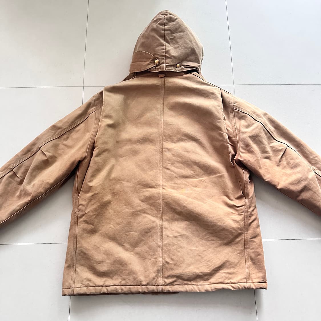 칼하트 C03 BRN 미국 생산 빈티지 디트로이트 자켓 후드 포함 46R 상품이미지7