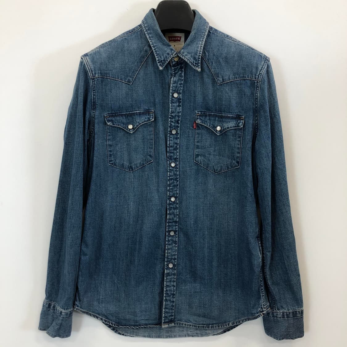 리바이스 웨스턴 데님셔츠 M 스냅단추 상품이미지1