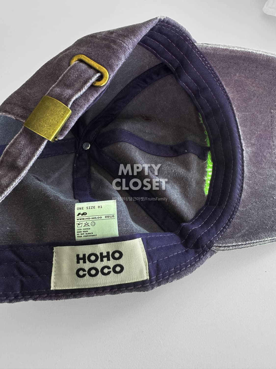 Hoho Coco Plot Twist 워시드 볼캡 퍼플 상품이미지6