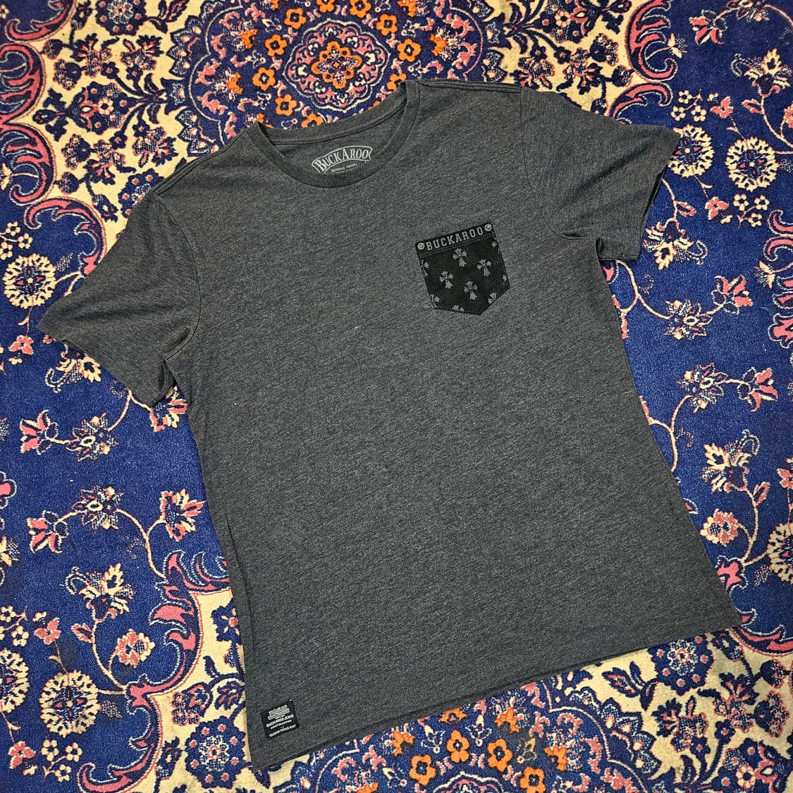 버커루(BUCKAROO) y2k 슬림 포켓 라운드 반팔티셔츠 XL 상품이미지2