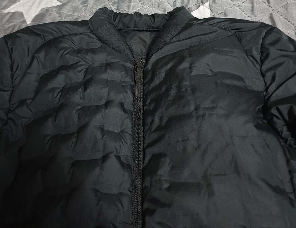 스파이더 구스다운 어깨 로고 경량패딩 블랙 (L) 상품이미지2