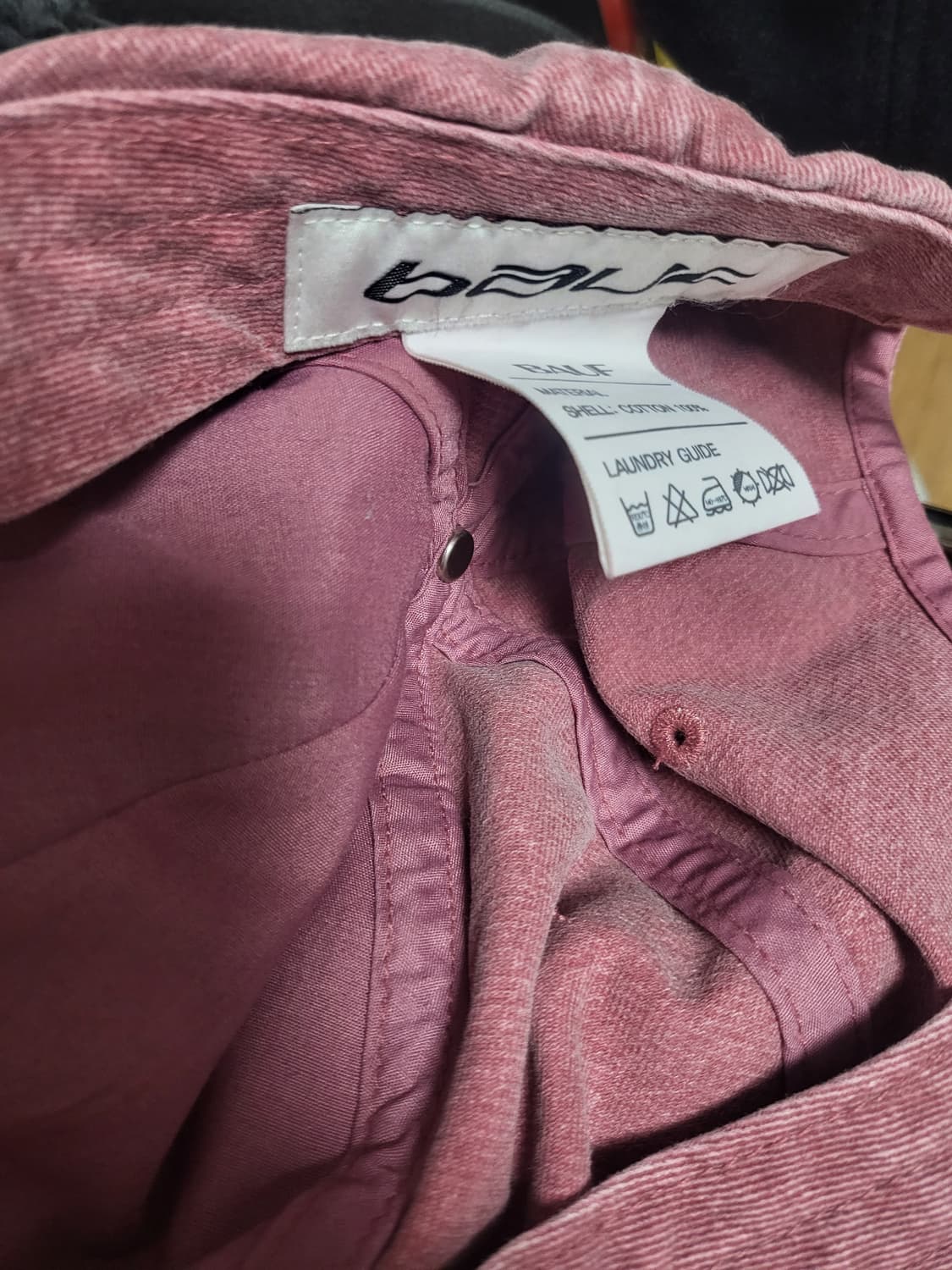 바우프 빈티지 워싱 볼캡 모자 워시드 핑크 상품이미지4