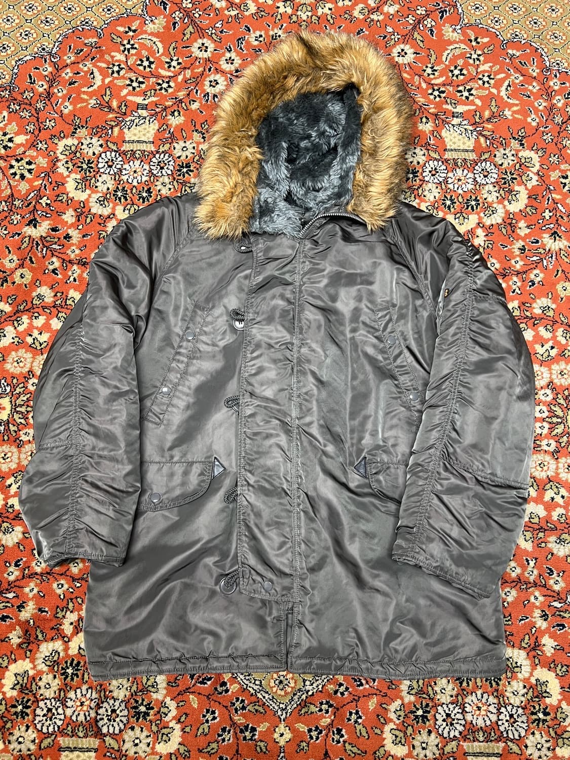 [급처] 알파인더스트리 N-3B 파카 XL 카키 그레이 상품이미지1