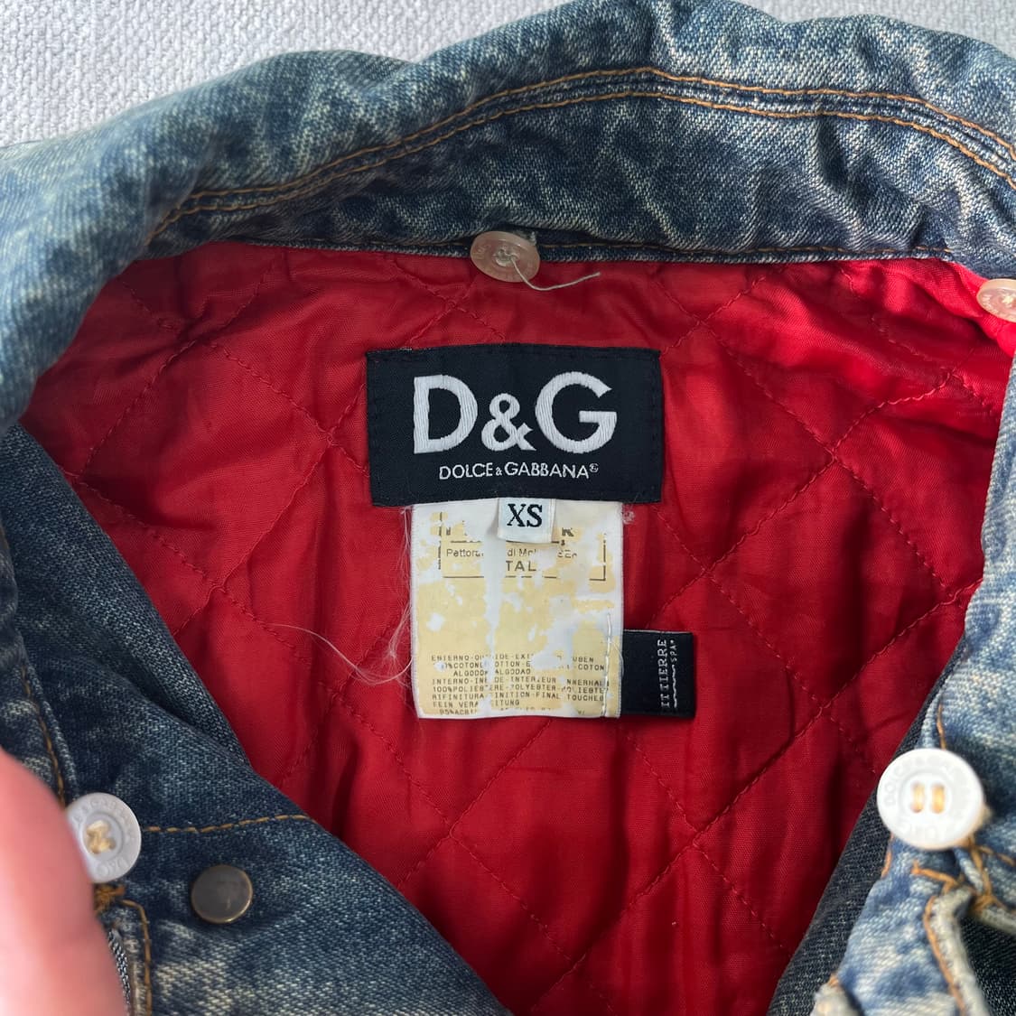 W 90 돌체앤가바나 90s 데님 누빔 트러커 자켓  상품이미지3