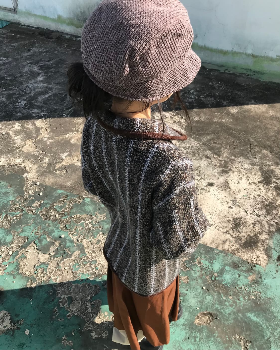 브라운 니트 집업 자켓 상품이미지6