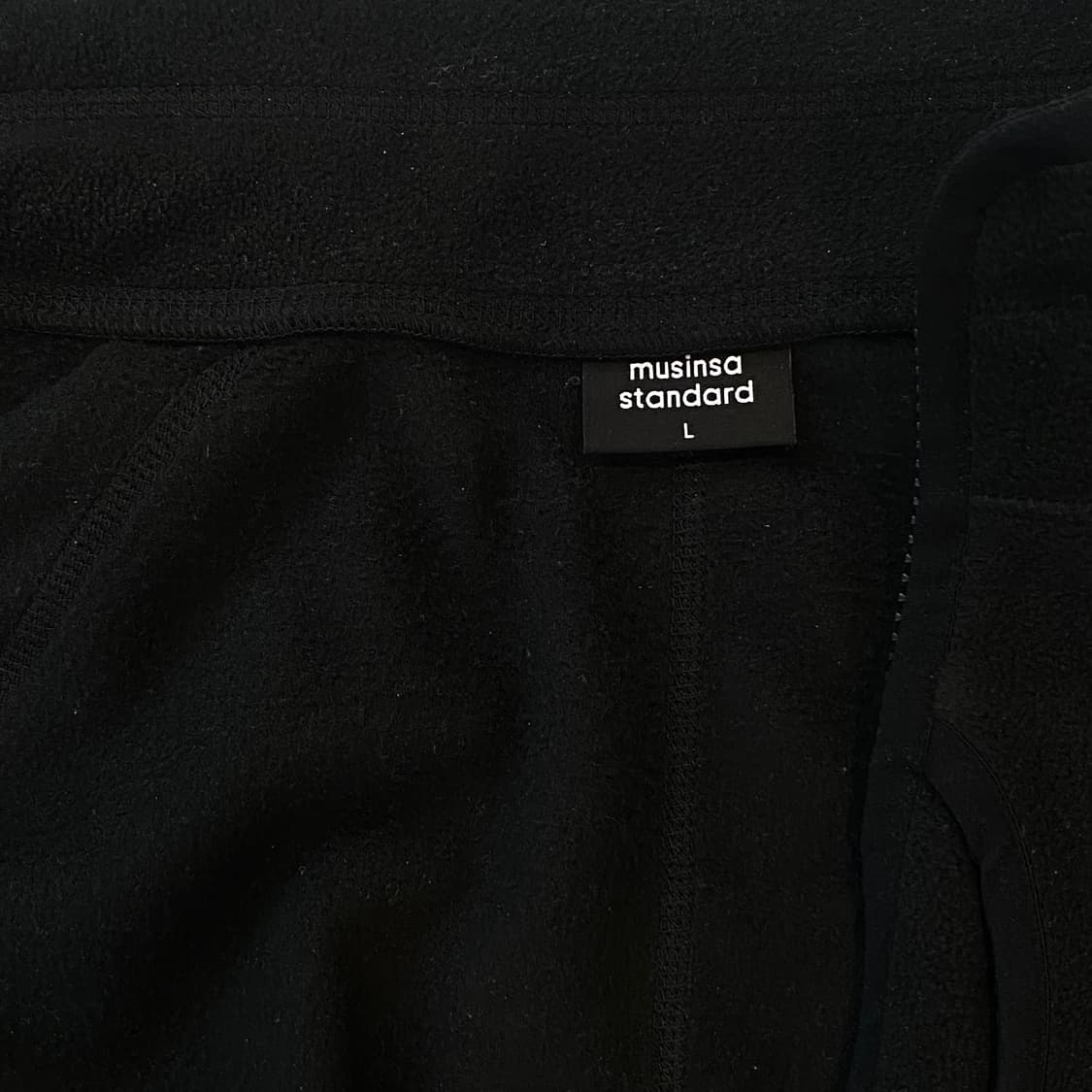 무신사 스탠다드 시티 레저 스트럭처드 폴라 플리스 블랙 L 상품이미지8