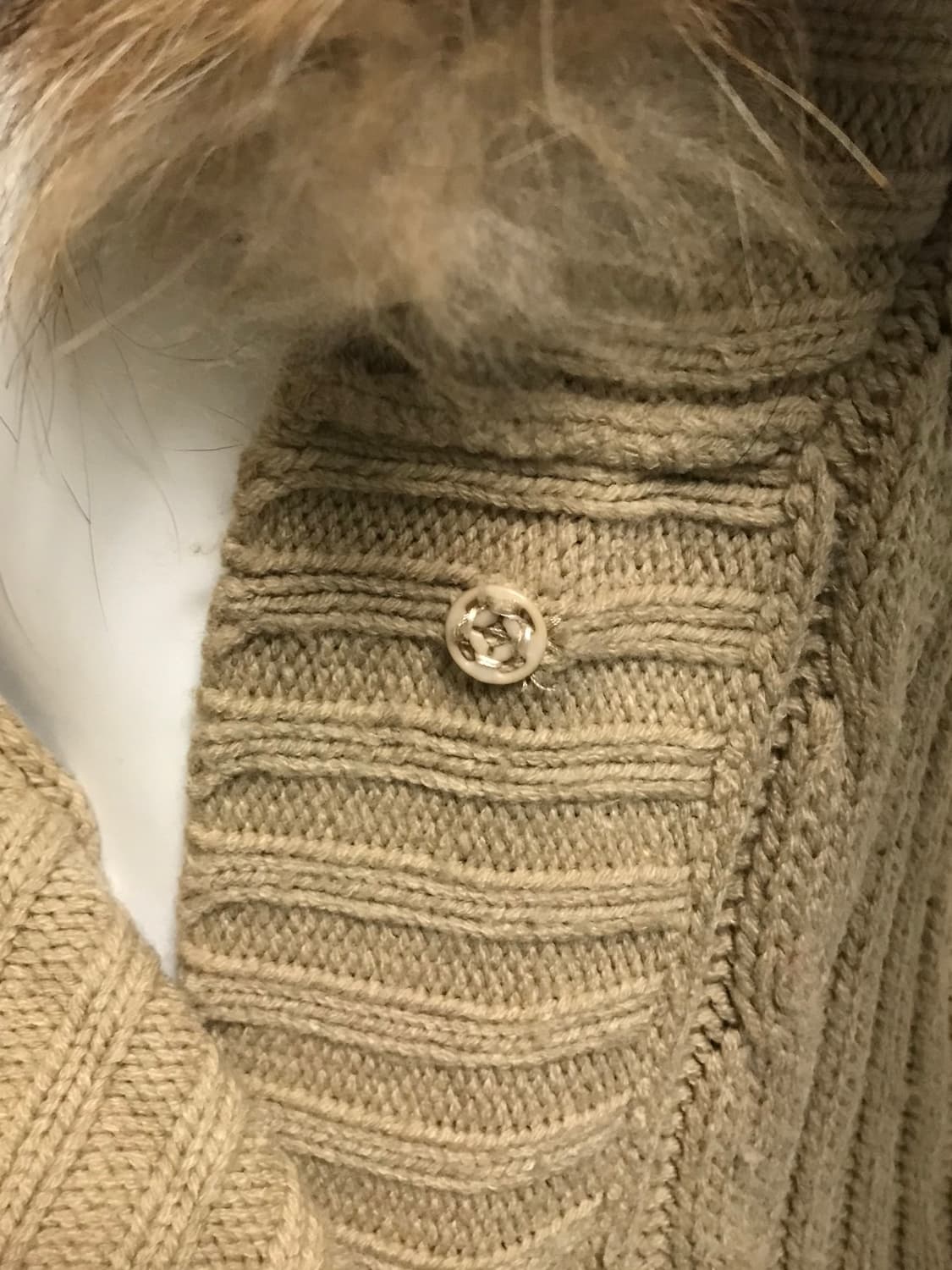 빈티지 sky bomber 00s y2k 퍼 트리밍 롱 가디건 상품이미지4