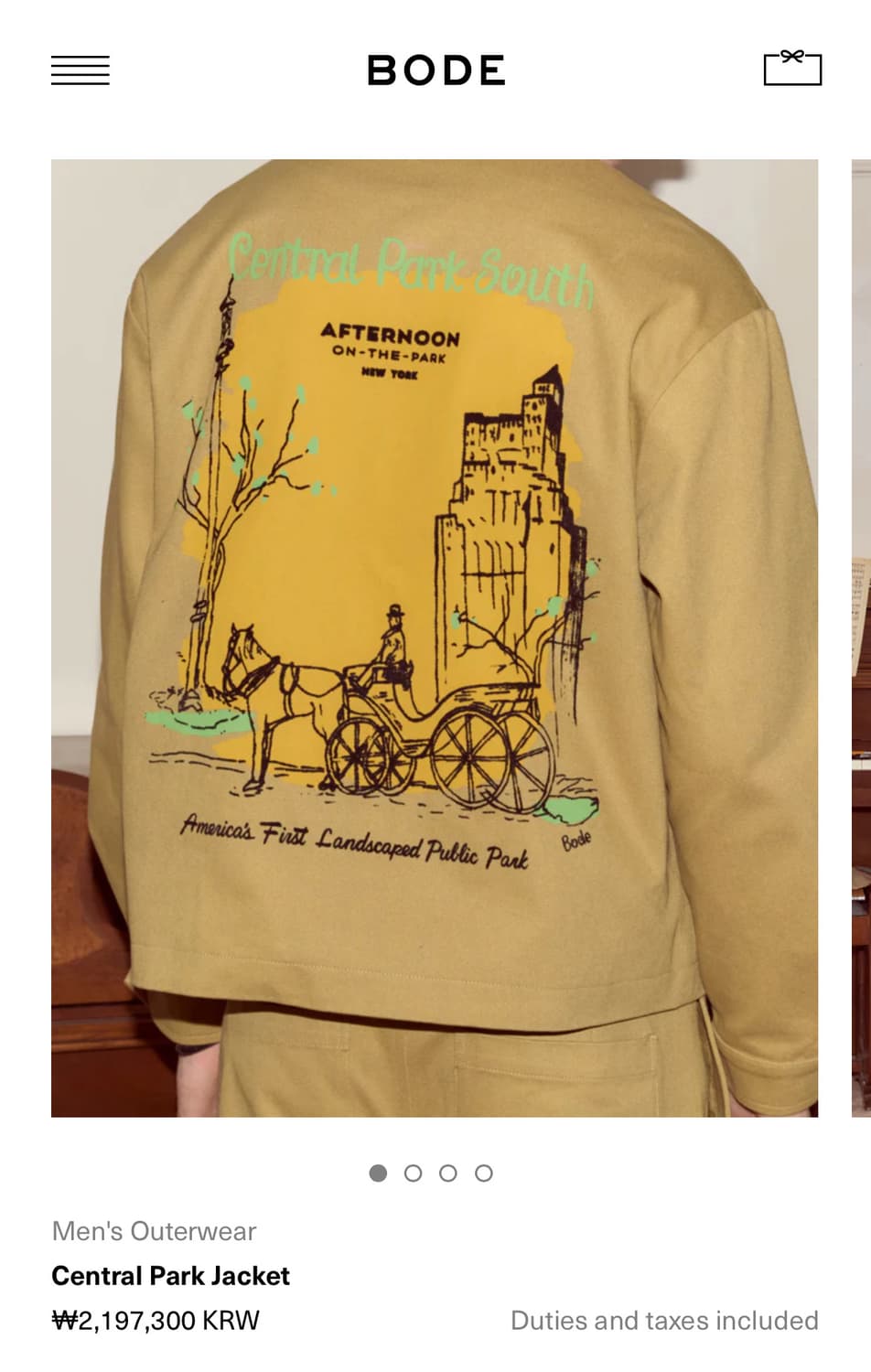 [L,XL]보디 BODE Central Park 자켓 상품이미지7