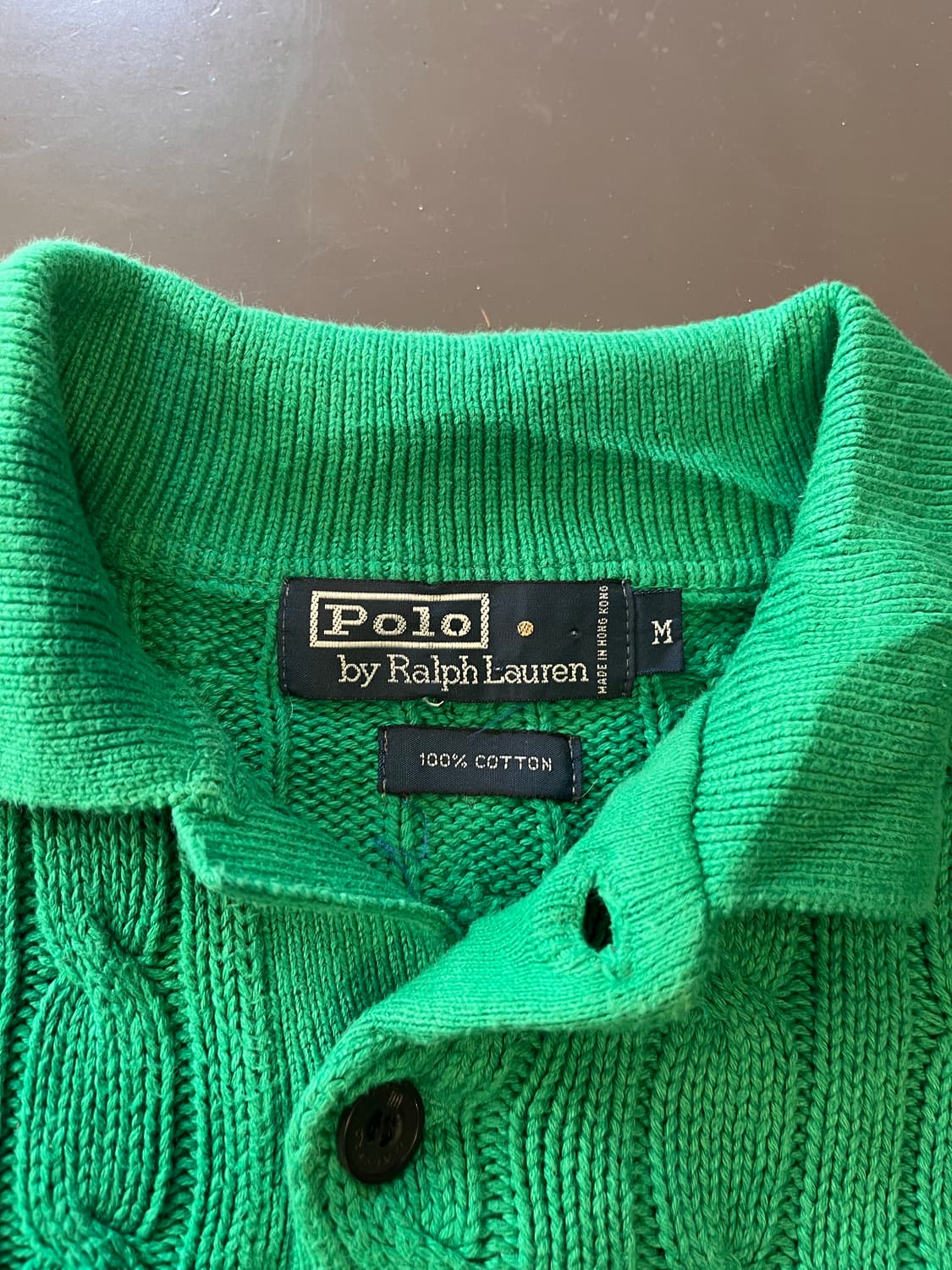 폴로 랄프로렌 케이블 니트 카라 스웨터 (M) 상품이미지4