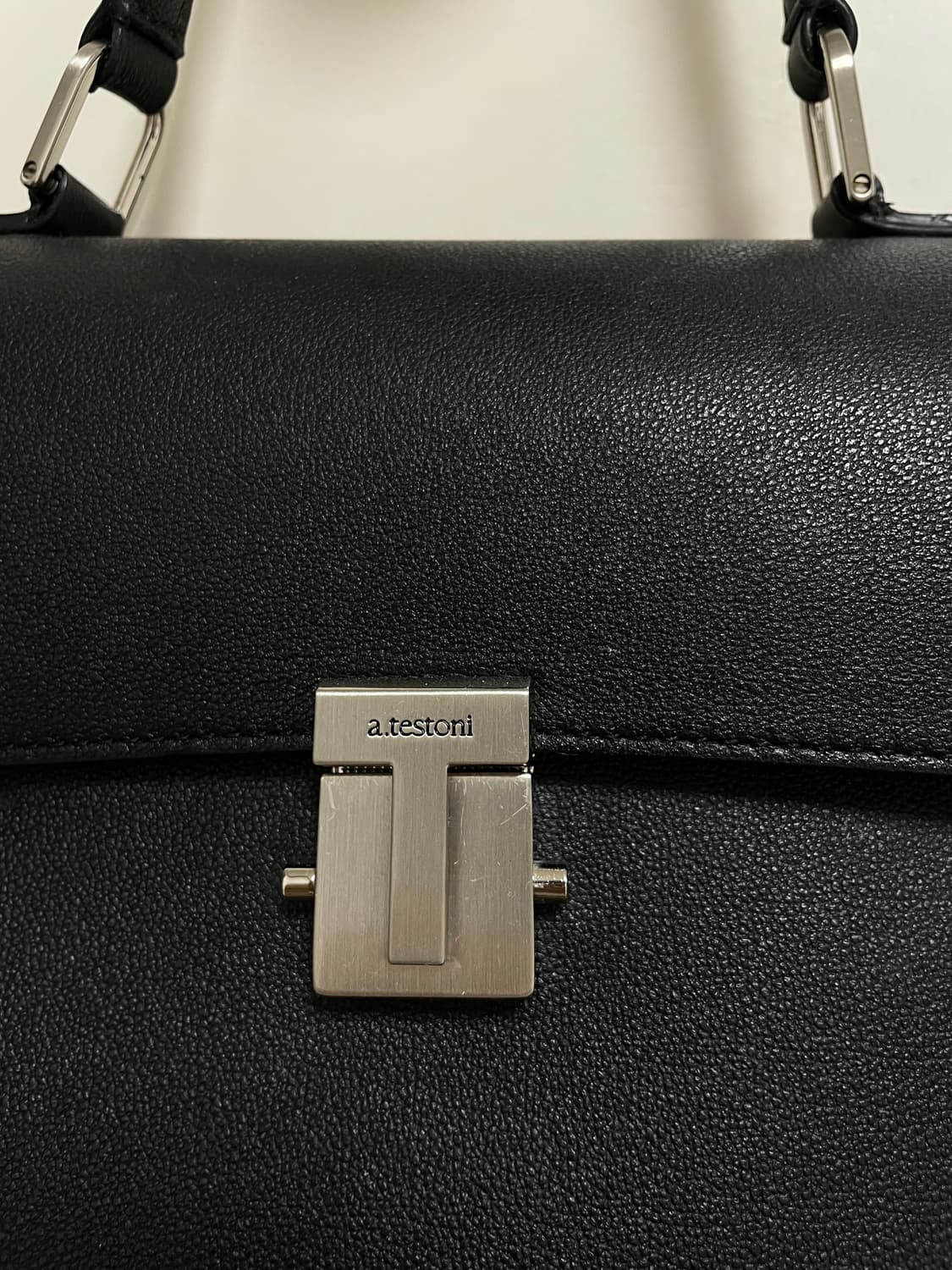[새상품] 아.테스토니 블랙 핸드백 A.Testoni 이탈리아 명품백 상품이미지2