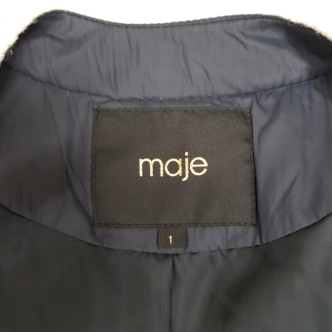 마쥬 MAJE 2021 배색 트위드 포켓 구스 패딩 1사이즈 상품이미지6