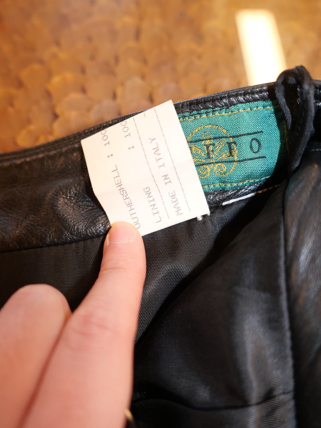 layered leather mini-skirt #ruffo 상품이미지5