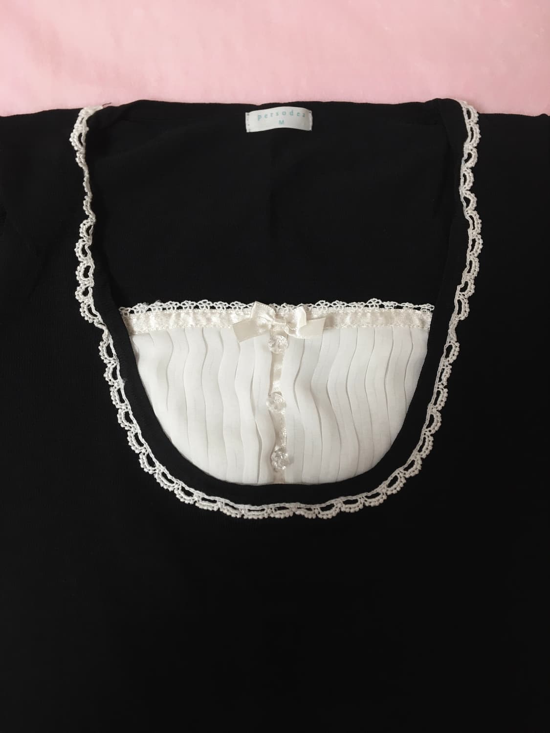 블랙 레이스 반팔 탑 히메갸루 로맨틱갸루 공겜 여주 리즈리사 트랄라라 상품이미지2