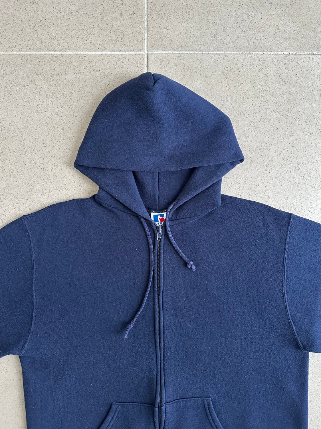 90s 빈티지 러셀 후드집업 네이비 L USA 상품이미지4